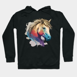 Colorful Fjord Horse Artwork 2 Hoodie